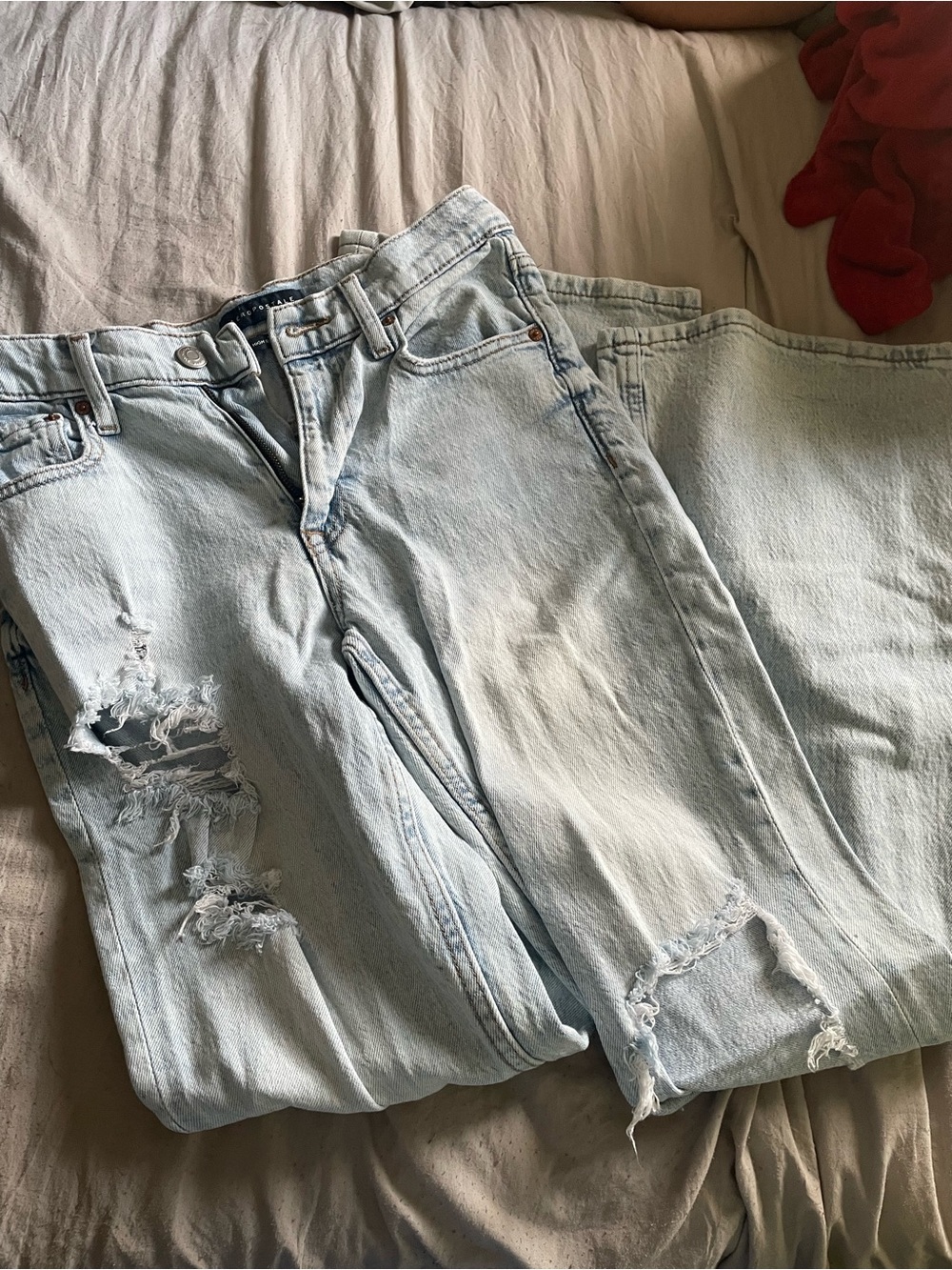 Aeropostale Light Blue Distressed flare Jeans